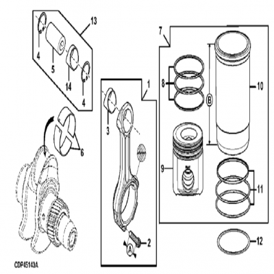 Group 48: Piston and Connecting Rod, continued  第48組：活塞和連桿，“GM93289,”“GM93285,”“GM91650,”“GM85414,”“GM85412,”“GM85410,”“GM