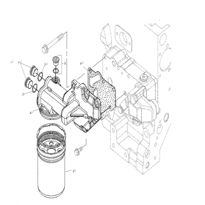 Oil Filter 4 Cylinder (MDDCA, MDDCB, MDDCC, MDDCF, MDDCG, MDDCK, MDDCL, MDDCM and MDDCN) 4缸機(jī)油濾清器  40MDDCA-  55MDDCB-  65MDDCC-  80MDDCD-  99MDDCE-  40MDDCF-  50MDDCG-  65MDDCH-  80MDDCJ-  35MDDCK-  40