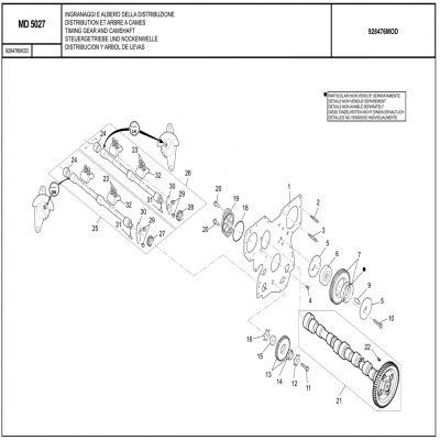 MANITOU MHT-X 790曼尼通礦用叉車 約翰迪爾4045HMC85發(fā)動機(jī)搖臂軸 正時(shí)齒輪和凸輪軸