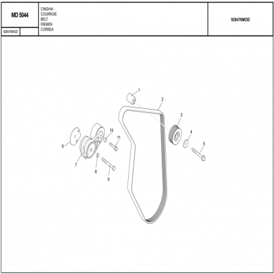 MANITOU MHT-X 790曼尼通礦用叉車 約翰迪爾4045HMC85發(fā)動機MD5044 - 皮帶